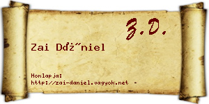 Zai Dániel névjegykártya